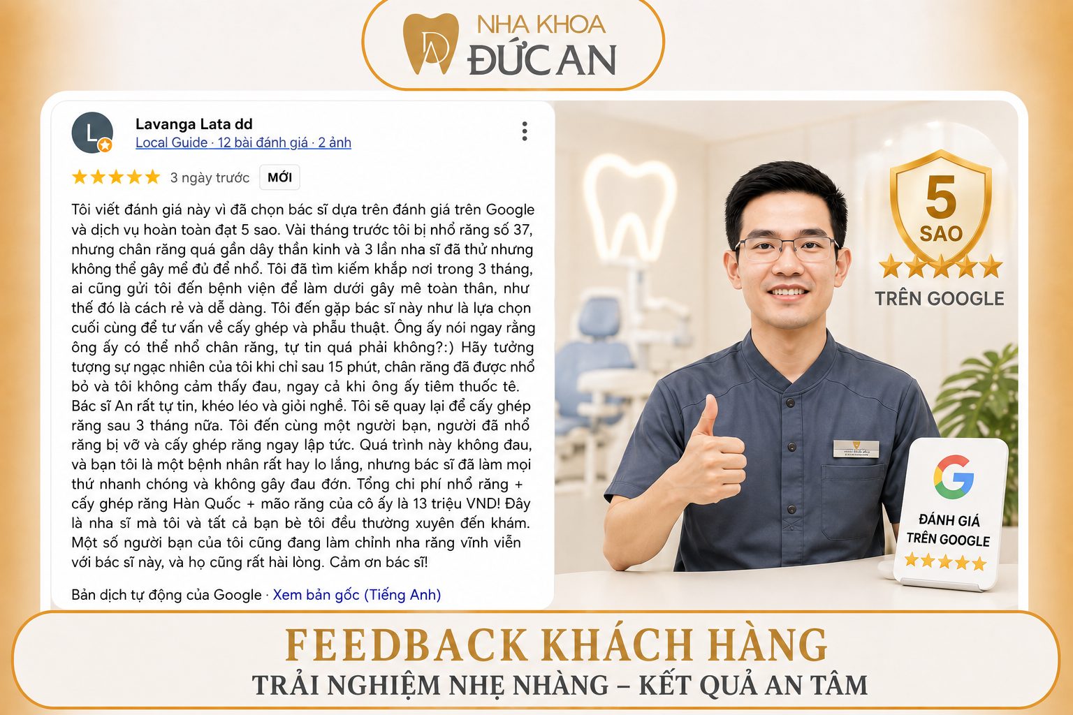 Khách Nước Ngoài Đánh Giá 5* Cho Nha Khoa Đức An Nha Trang Vì Điều Gì?