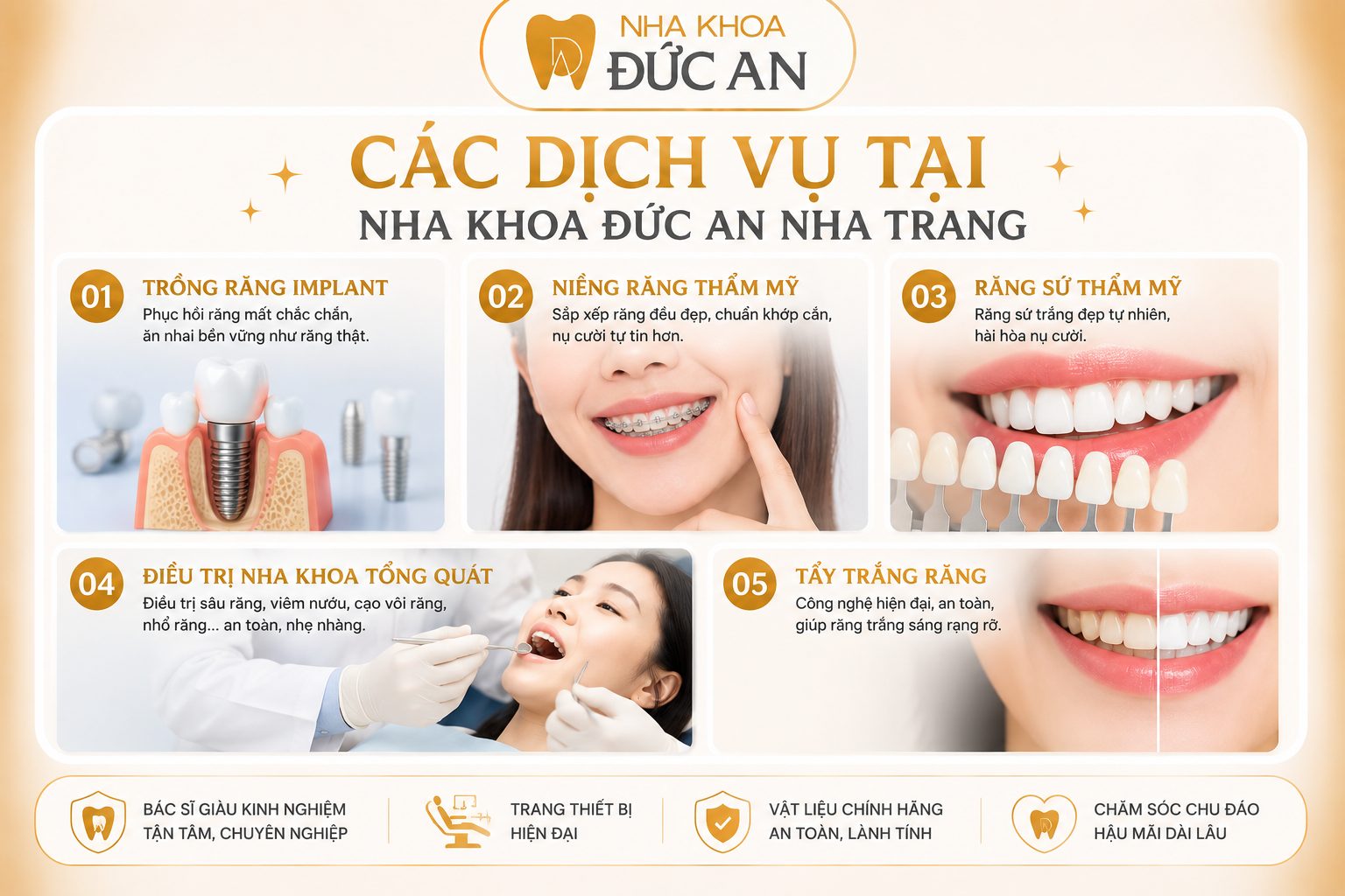 các dịch vụ tại nha khoa đức an nha trang