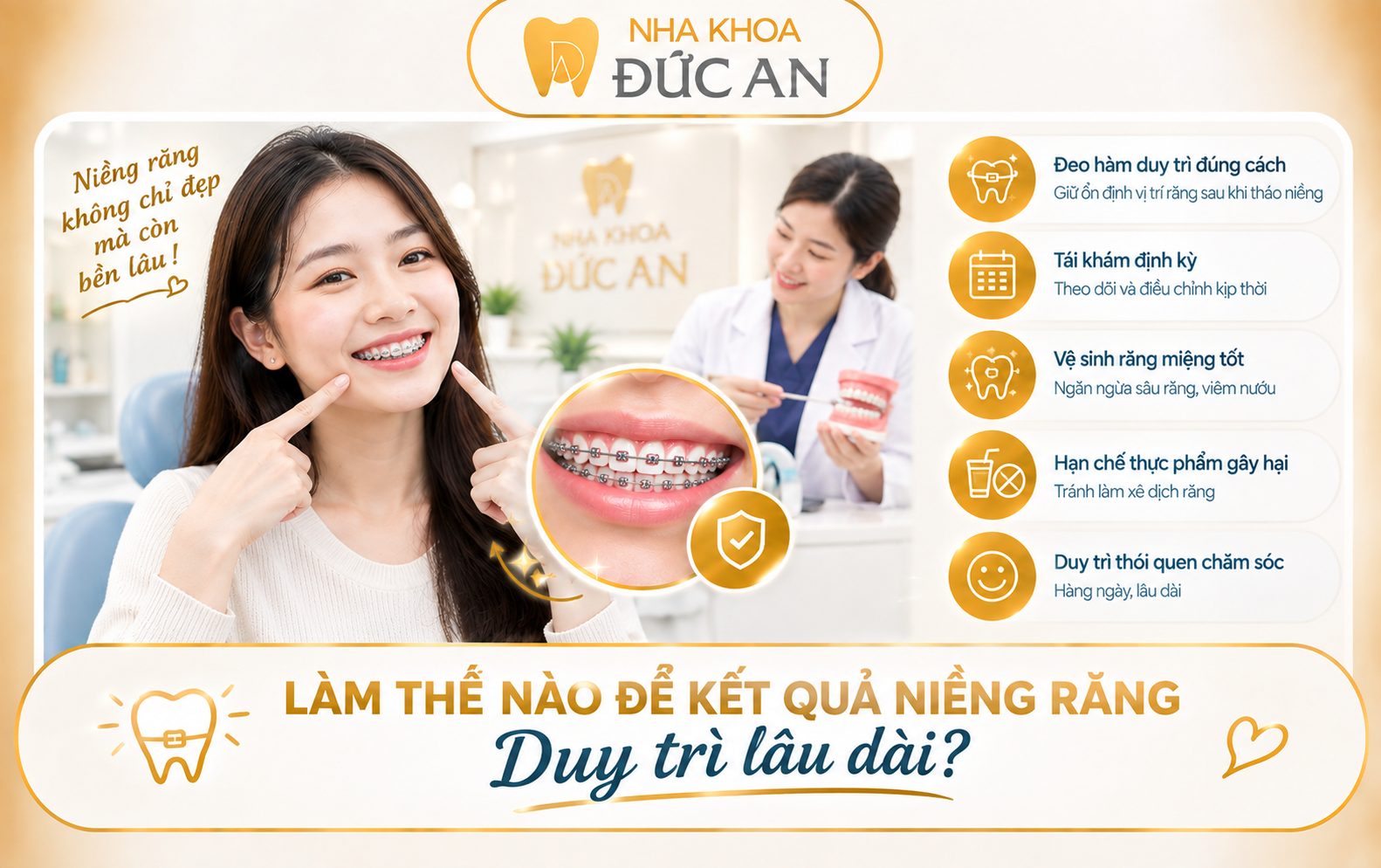 Làm thế nào để kết quả niềng răng Nha Trang duy trì lâu dài?