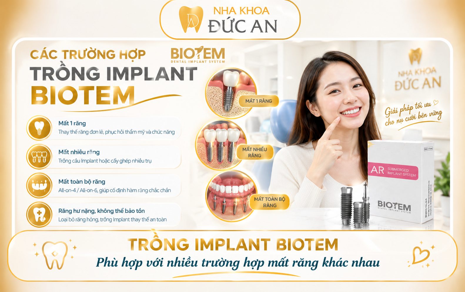 Implant Biotem Chính Hãng Hàn Quốc tại Nha Khoa Đức An Nha Trang Phù Hợp Với Ai?